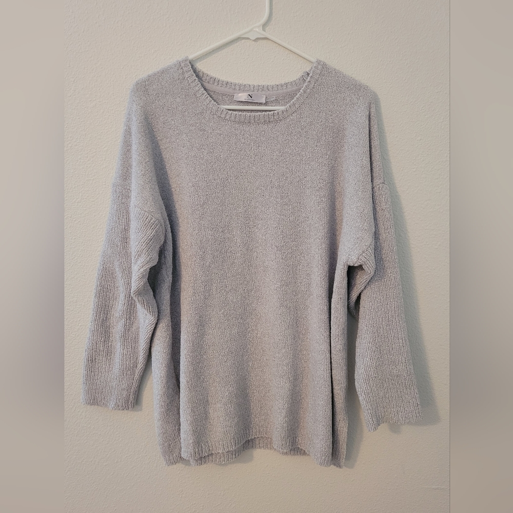 Natori, L, light gray sweater